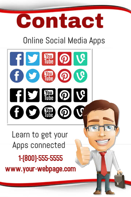 Contact Poster Example Contact Template | PosterMyWall