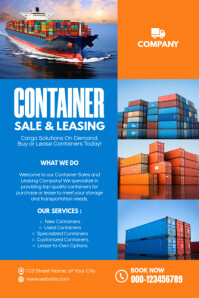 Container Sale Leasing Service Template | PosterMyWall