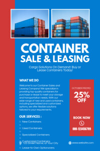 Container Shipping Cargo Service Template | PosterMyWall