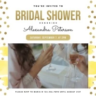 Contemporary Bridal Shower Invitation Square Carré (1:1) template