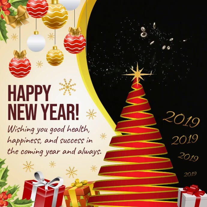 Contemporary New Year Greetings Instagram Video