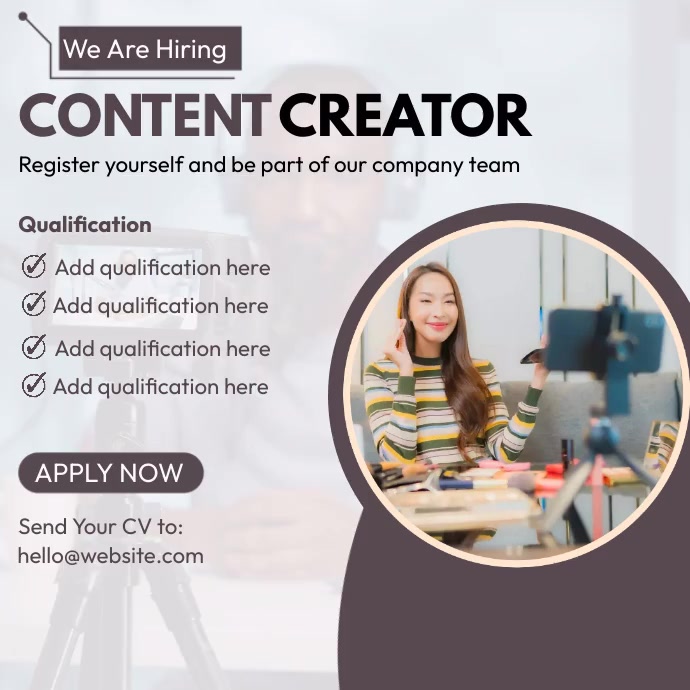 Content Creator Ads Template | PosterMyWall