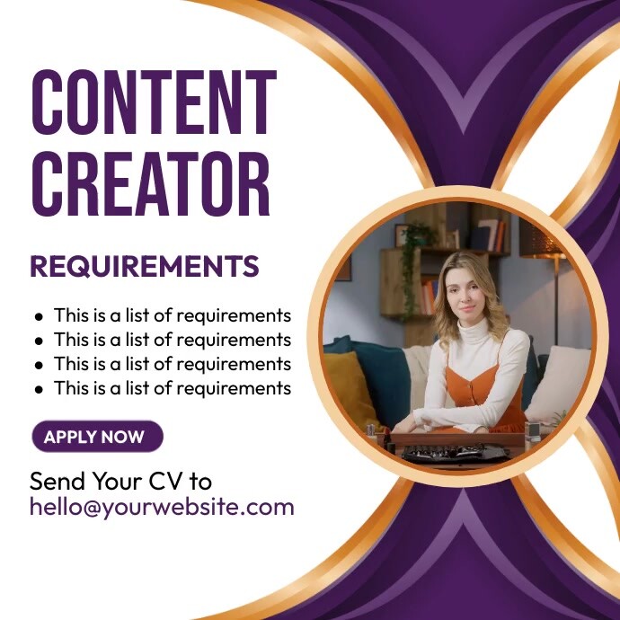 Content Creator Instagram Post template