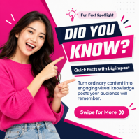 Branco Fun Fact Spotlight Сообщение Instagram Template