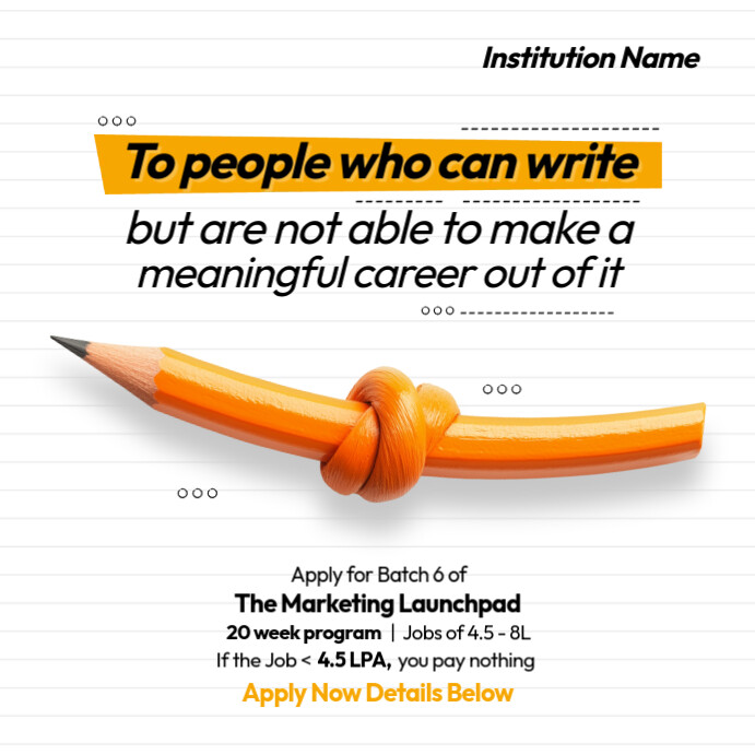 Content Writer Hiring Post Template | PosterMyWall