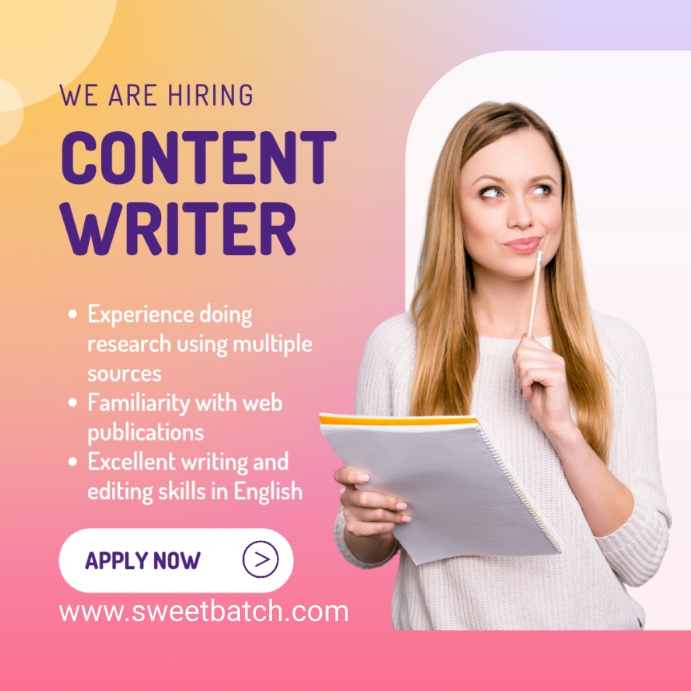 Content writer Instagram post Template | PosterMyWall