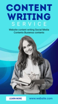 Content Writing Service Banner Ad Historia de Instagram template