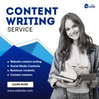 Content Writing Service Banner Ad Instagram Post template
