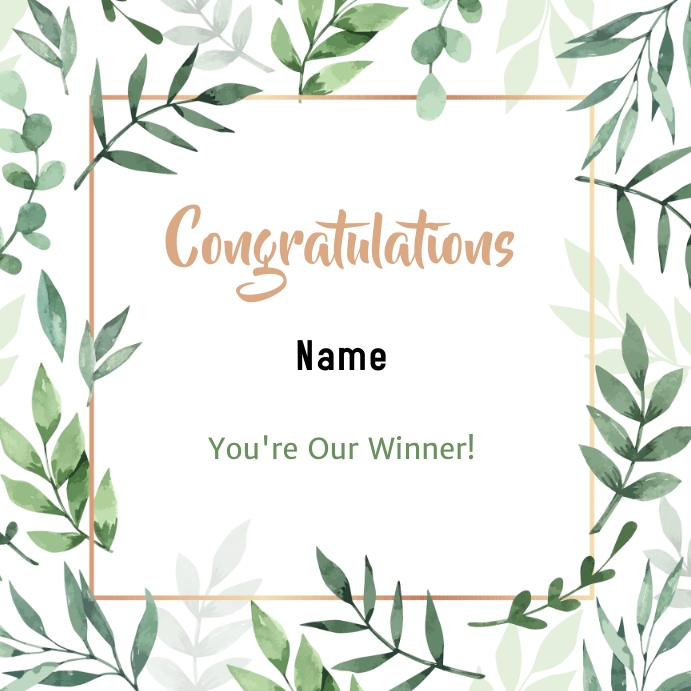 Contest Winner Template | PosterMyWall