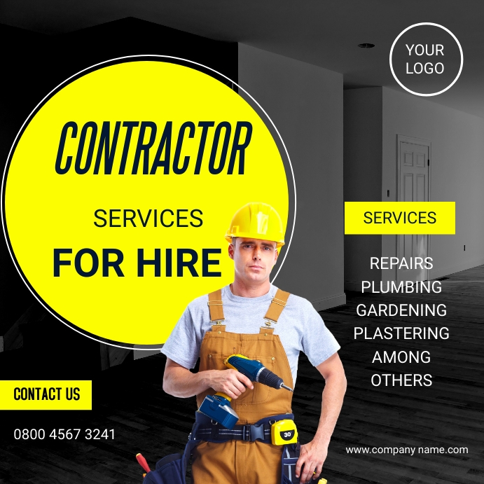 Contractor flyer Template | PosterMyWall