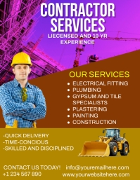 Contractor Service Template PosterMyWall