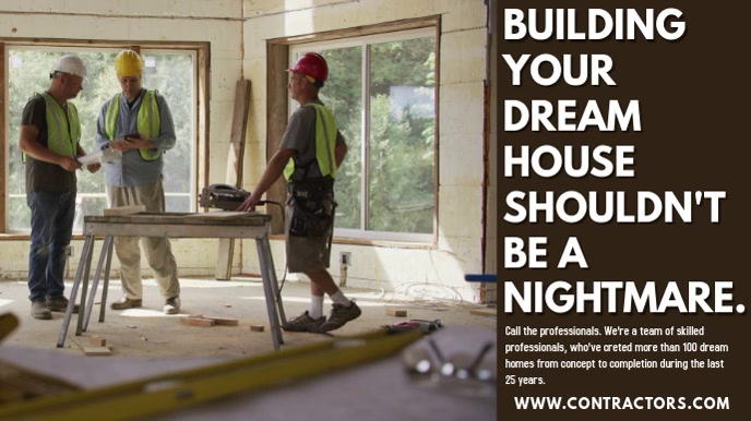 Contractors Video Ad Template | PosterMyWall