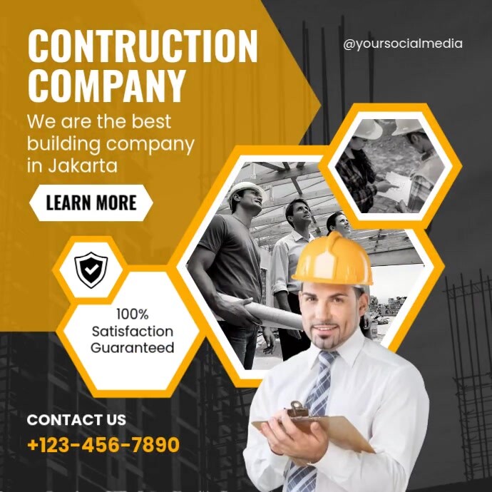 contruction template | PosterMyWall