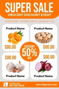 Convenience Store Catalog Poster template