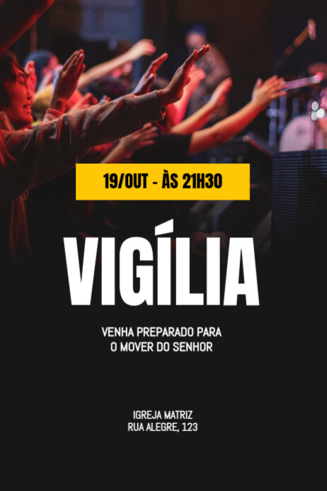 Convite vigília Poster template
