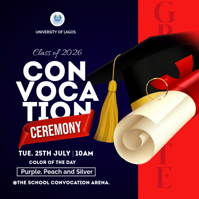 Copy of Convocation ceremony | PosterMyWall