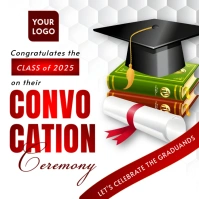 Convocation ceremony flyer Post Instagram template