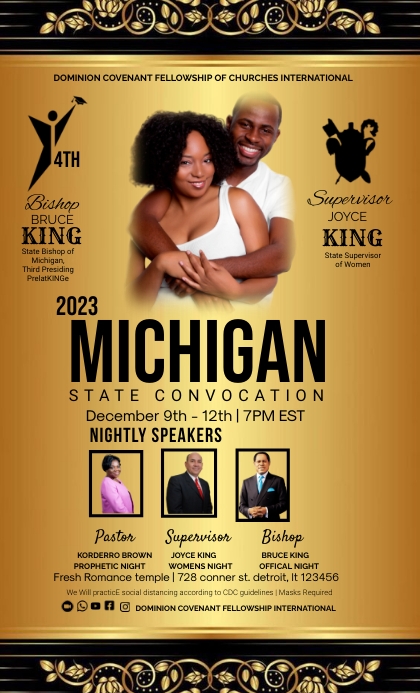 Convocation Flyer , church service ,cogic hol Template | PosterMyWall