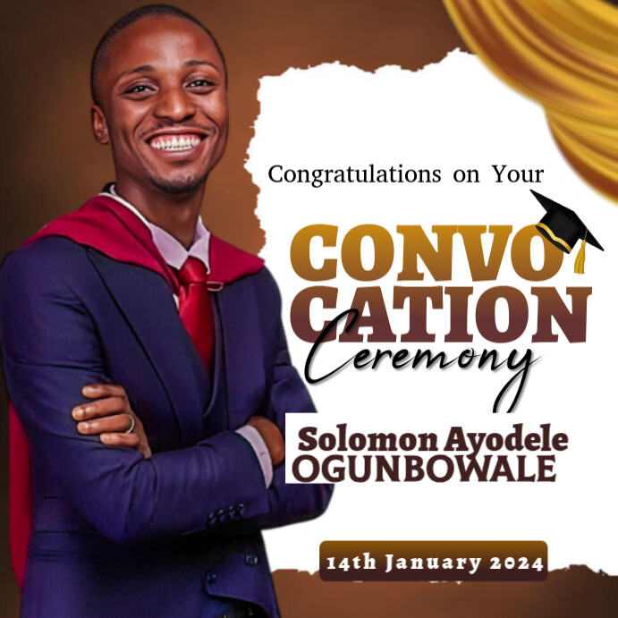 Convocation flyer Instagram Post template