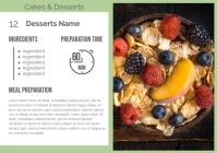 Cook Book Recipe Page Template A4