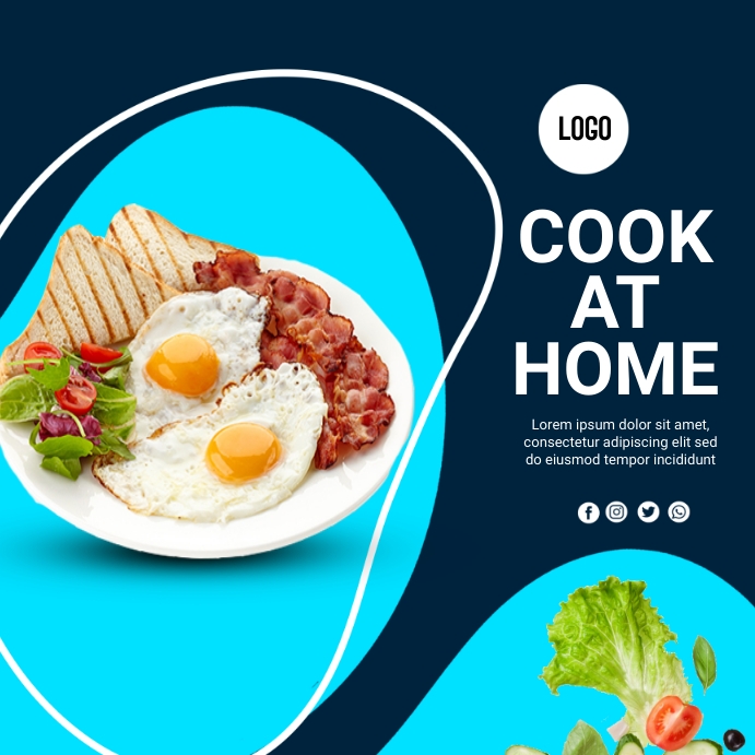 cook food social media posts design Template | PosterMyWall
