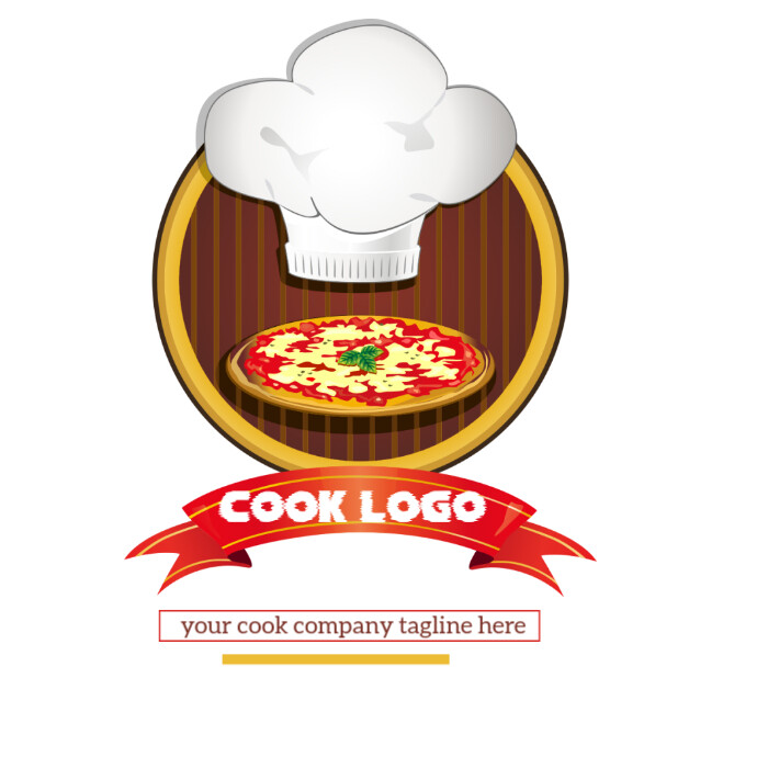 Cook Logo piza logo Chief logo Logótipo template
