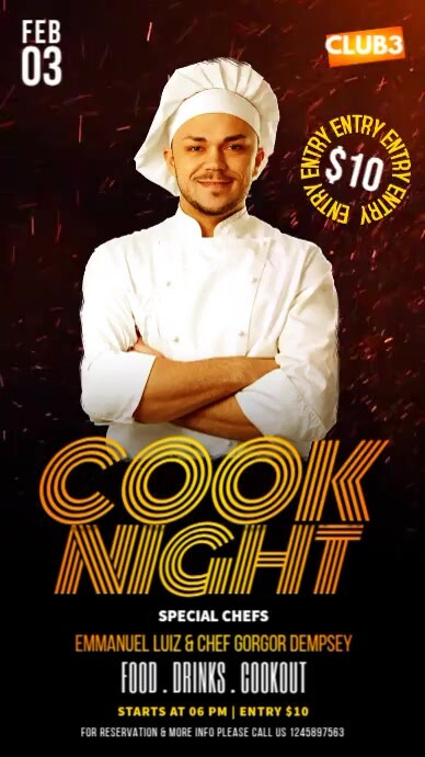 Cookfest Layout Cook Night Event Template | PosterMyWall