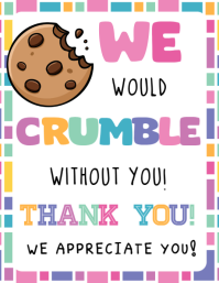 Cookie Appreciation Sign Volante (Carta US) template