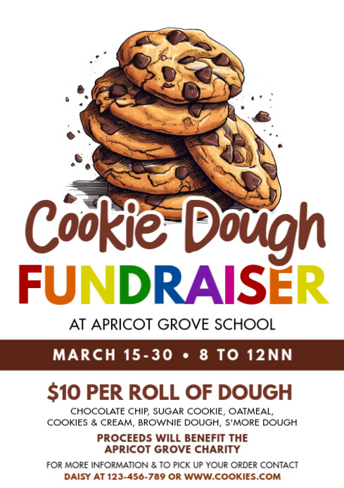 Cookie Dough Template PosterMyWall