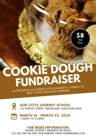 Cookie Dough Fundraiser A4 template