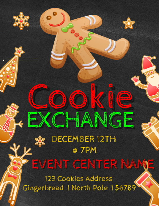 Cookie Exchang Template | PosterMyWall
