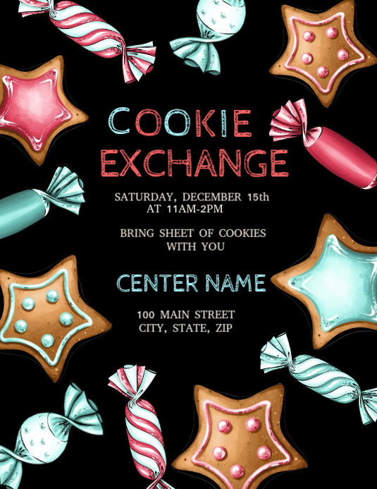 Cookie Exchange Template PosterMyWall