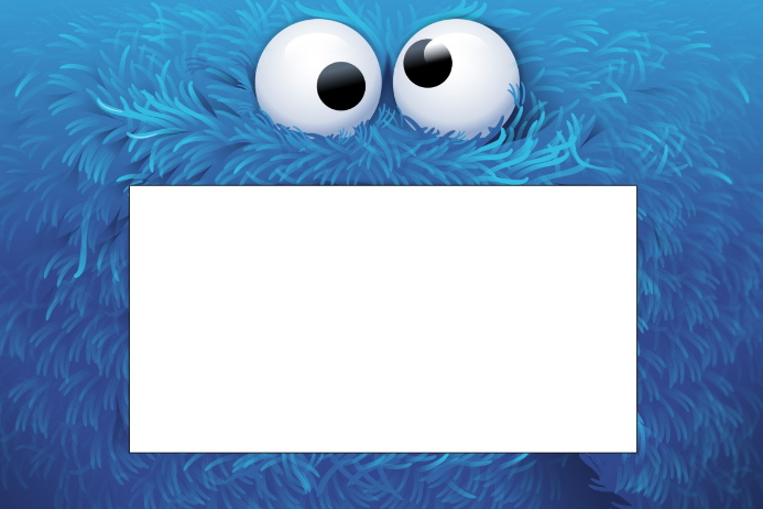 Cookie Monster Party Prop Frame Template Postermywall