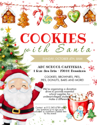 Hvid Holiday Bake Sale ใบปลิว Template