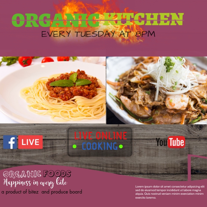Addvertisement For Cooking COOKING ADVERT Template | PosterMyWall