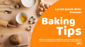 Orange cooking baking tips youtube channel thumbnail YouTube Thumbnail Template