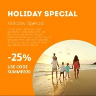 Holiday Blog Template Video Advert Marketing Carré (1:1)