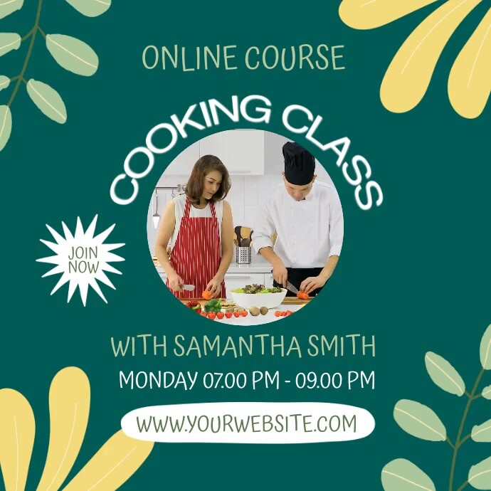 Cooking Class Ads Instagram Post template