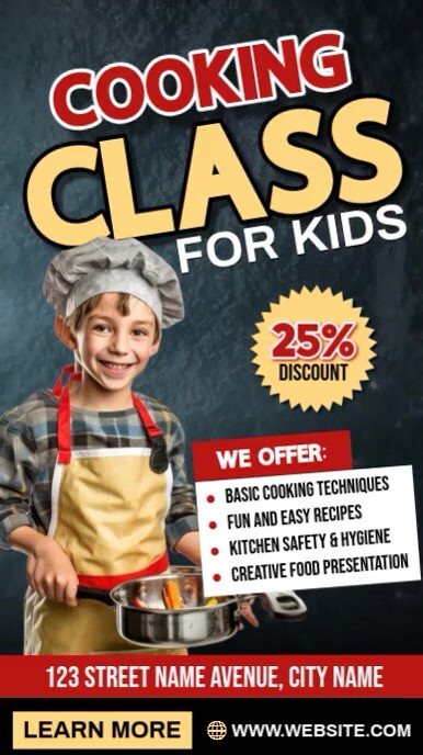 Cooking Class Ads Instagram Reel template