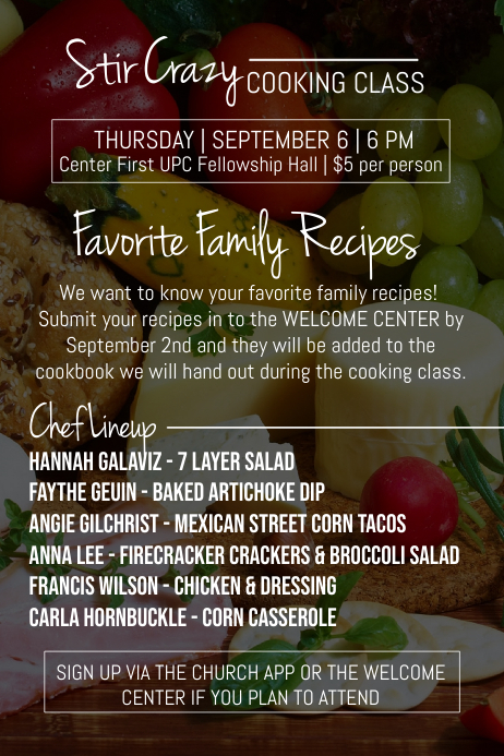 Cooking Class Template PosterMyWall