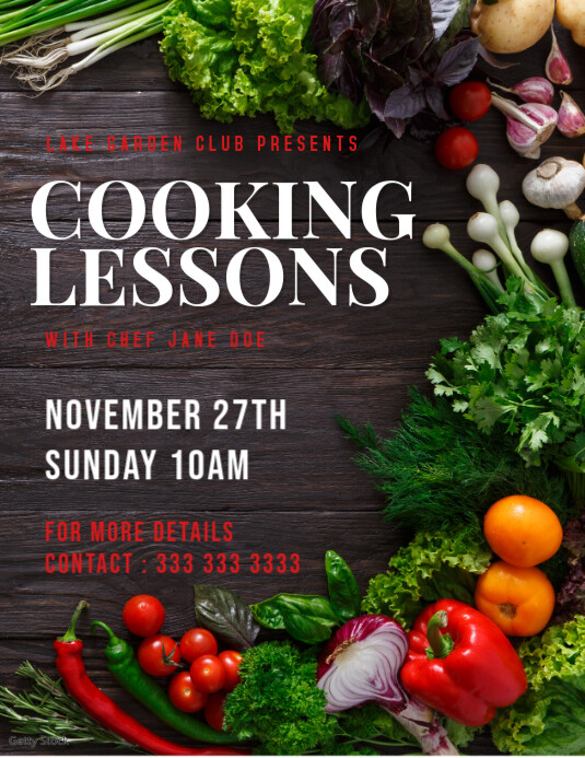 Kelas Memasak Templat Postermywall