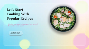 Blue Cooking Class Promotion Digital Display Template