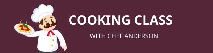 Cooking Class Google Class Animated Header Template | PosterMyWall