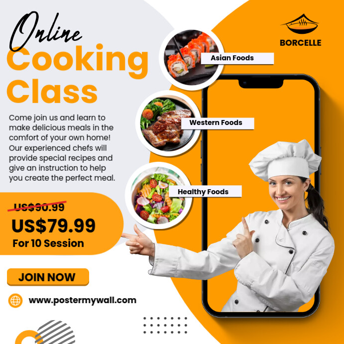 cooking class template | PosterMyWall
