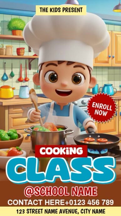 Cooking Class Template Instagram Reel