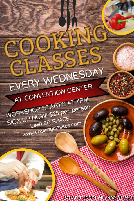 Cooking Class Flyer Template Cooking Classes Flyer