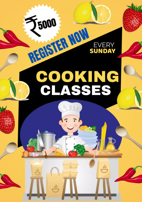 Cooking Classes A4 Template PosterMyWall