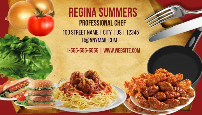 Cooking classes business Card