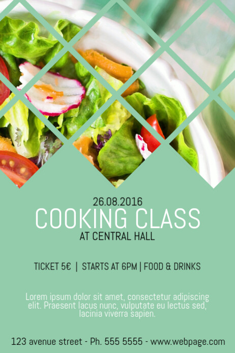 cooking classes class course flyer template | PosterMyWall