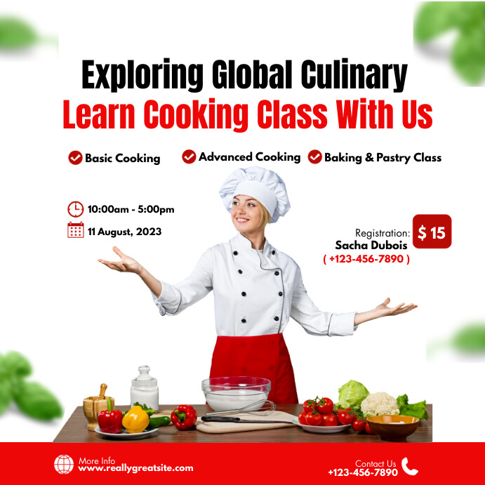 COOKING CLASSES CULINARY COOKING CLASS FLYERS Template | PosterMyWall